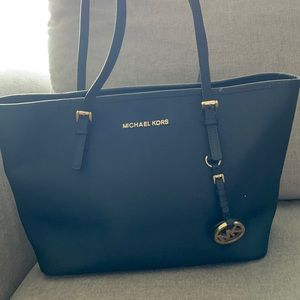 Dark Blue Michael Kors Tote Bag